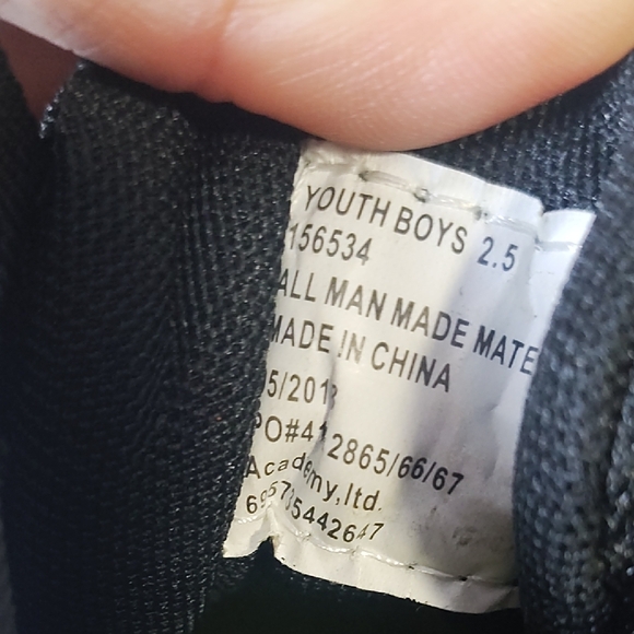 Rawlings Black Cleats Mid-Top Design Young Boys 2.5 - Picture 5 of 5